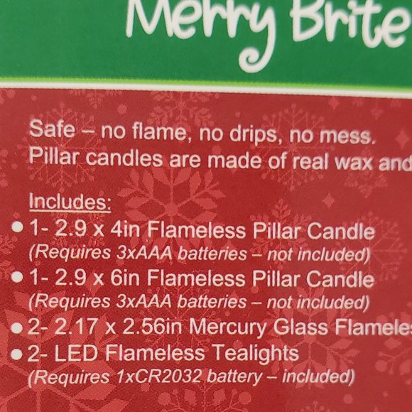 Merry Bright 6 Piece Votive Candle Set - Picture 4 of 4